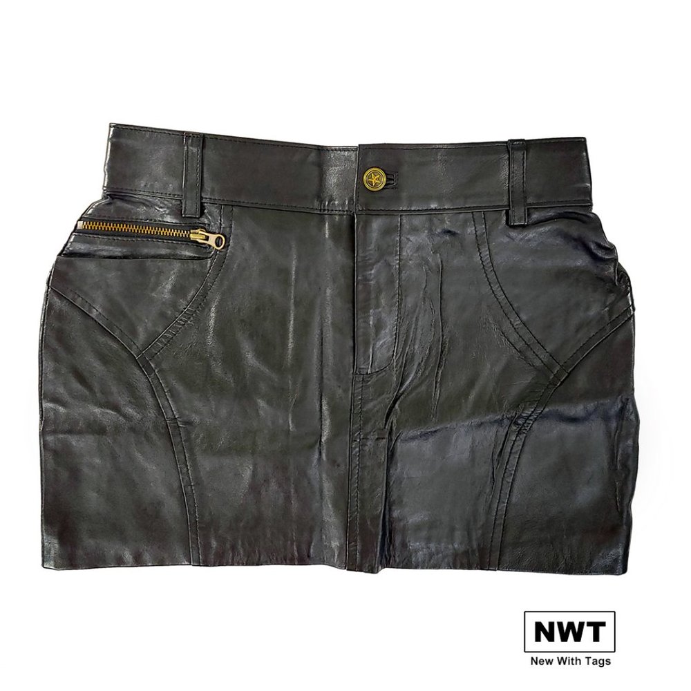 LeatherCult | Napa Leather Skirt  NWT Handmade